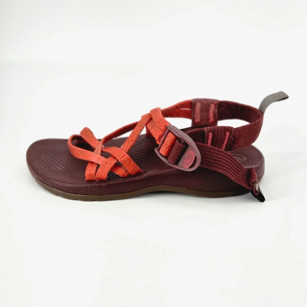 Chaco Kids ZX/1 EcoTread Grenadine Orange Double Strap Hiking Sandals Size 2Y